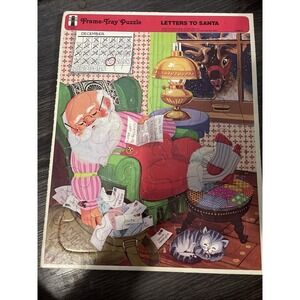 Rainbow Works 1987 Letters To Santa Frame-Tray Puzzle